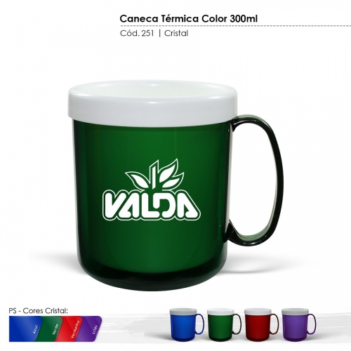 Caneca TÉRMICA COLOR GREEN 300mL